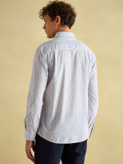Blue Check Cotton Shirt