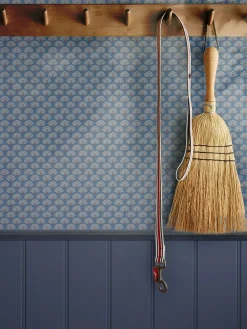 Blue Peacock Geo 10M Wallpaper