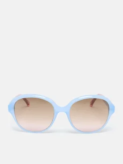 Blue Round Rimmed Sunglasses