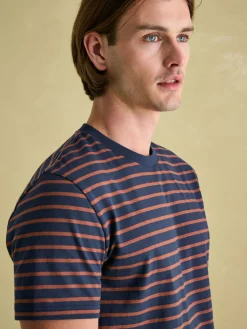 Boathouse Brown & Navy Jersey Crew Neck T-Shirt