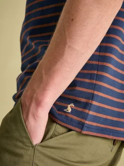 Boathouse Brown & Navy Jersey Crew Neck T-Shirt