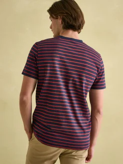 Boathouse Orange/Navy Jersey Crew Neck T-Shirt