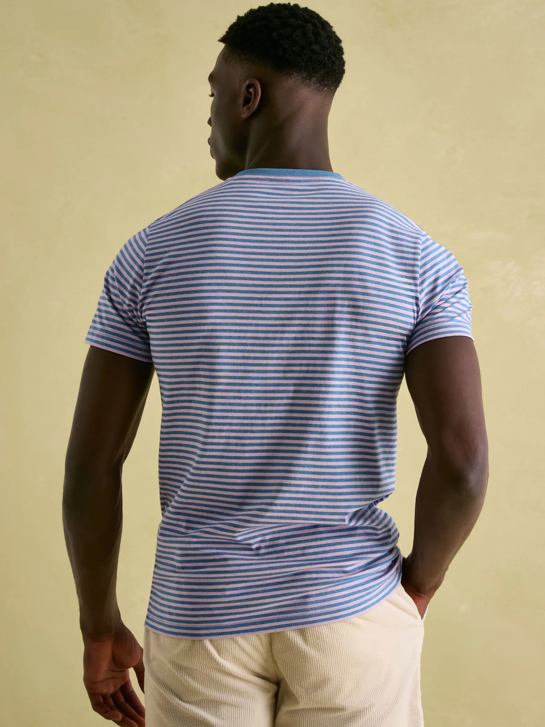 Boathouse Pink Stripe Jersey Crew Neck T-Shirt