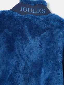 Boys' Always Cosy Blue Half Zip Borg Fleece