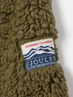 Boys' Billy Khaki Green Half Zip Borg Fleece