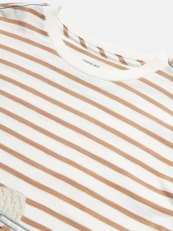 Boys' Jack Cream & Natural Stripe Artwork Top