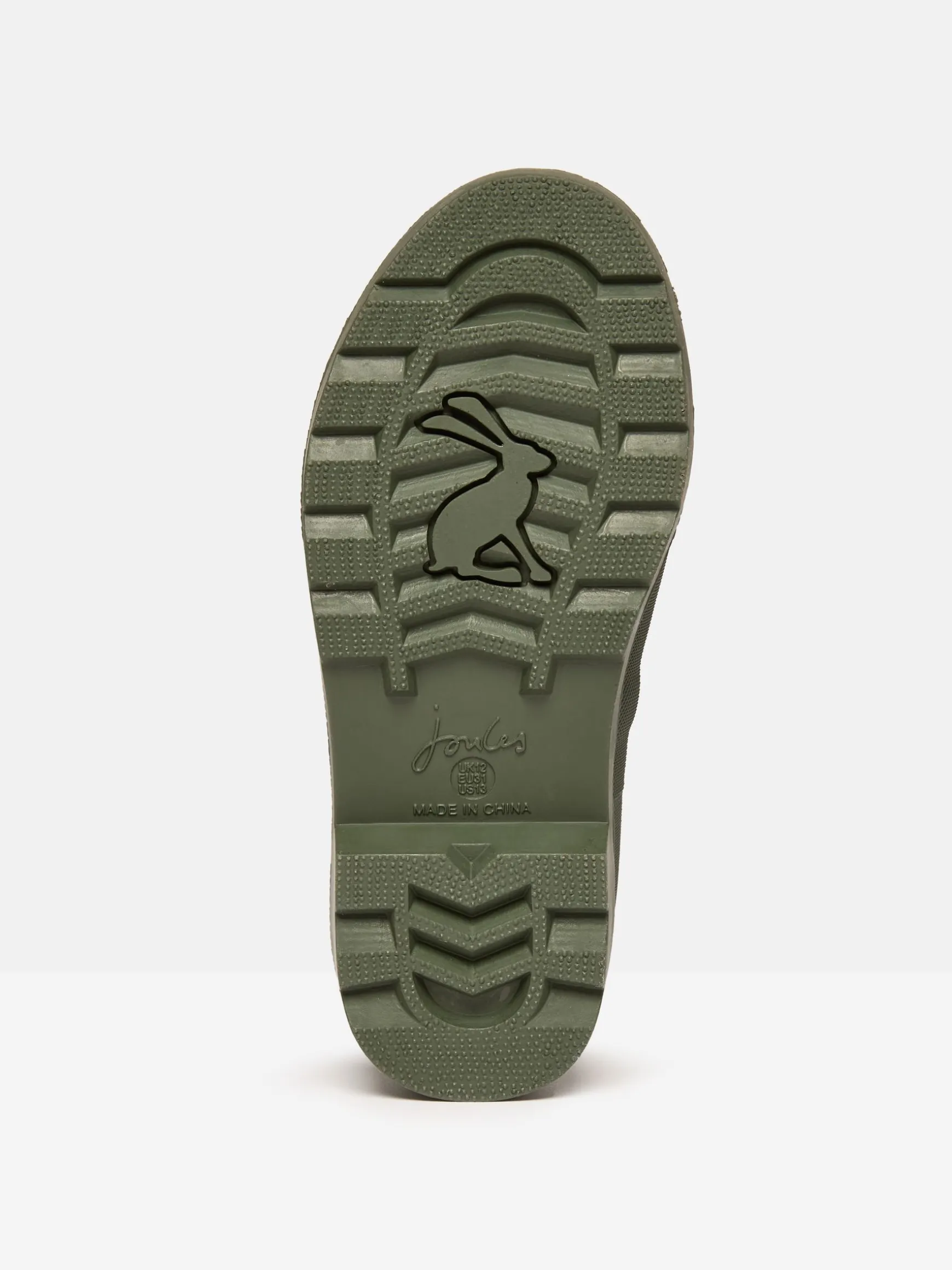 Boys' Khaki Green Printed Wellies