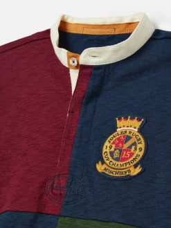 Boys' Kick Off Multi Grandad Collar Rugby Shirt