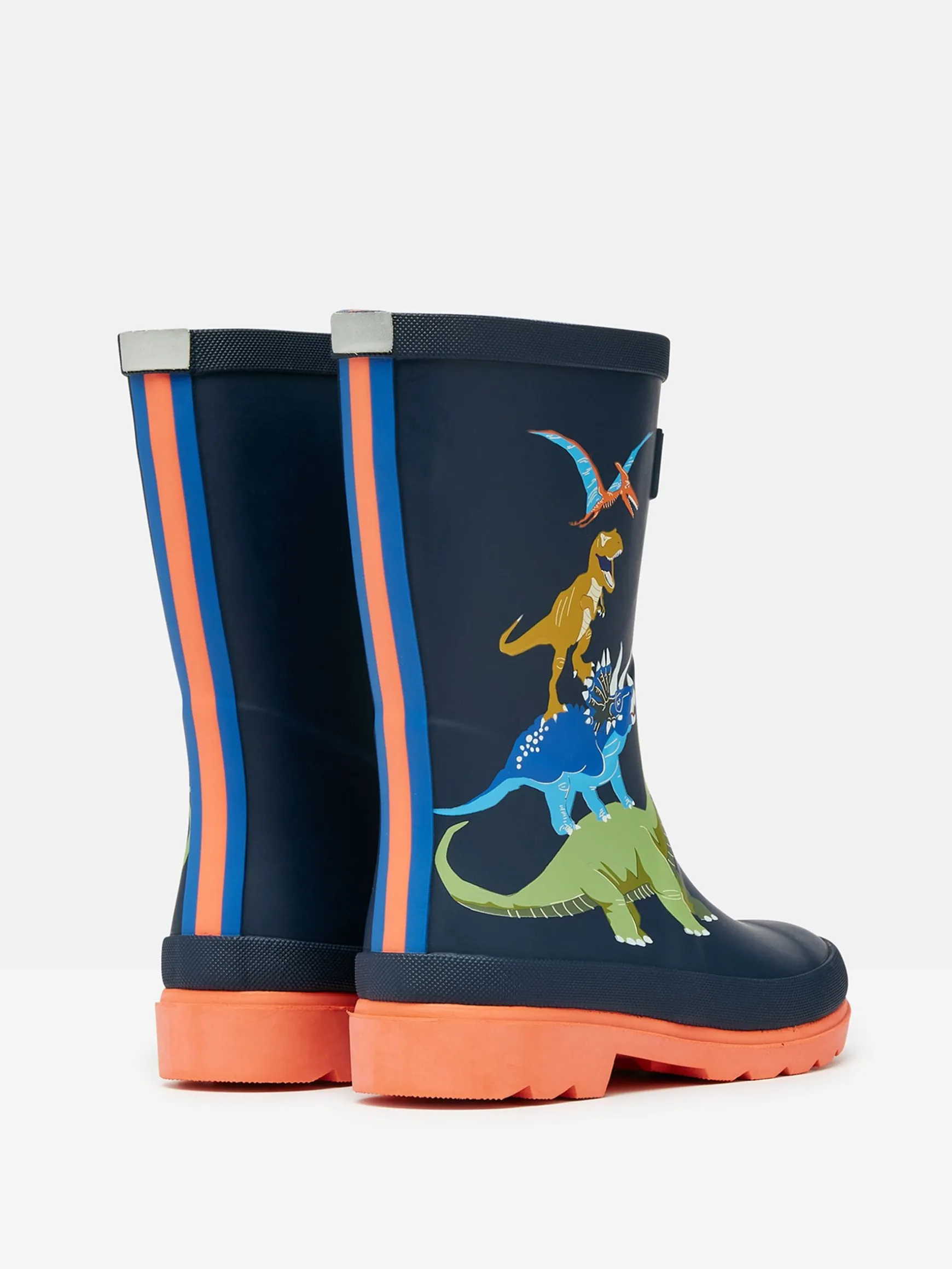 Boys' Navy Dinosaur Printed Wellies