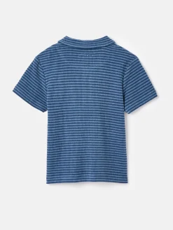 Boys' Otto Blue Towelling Polo Shirt