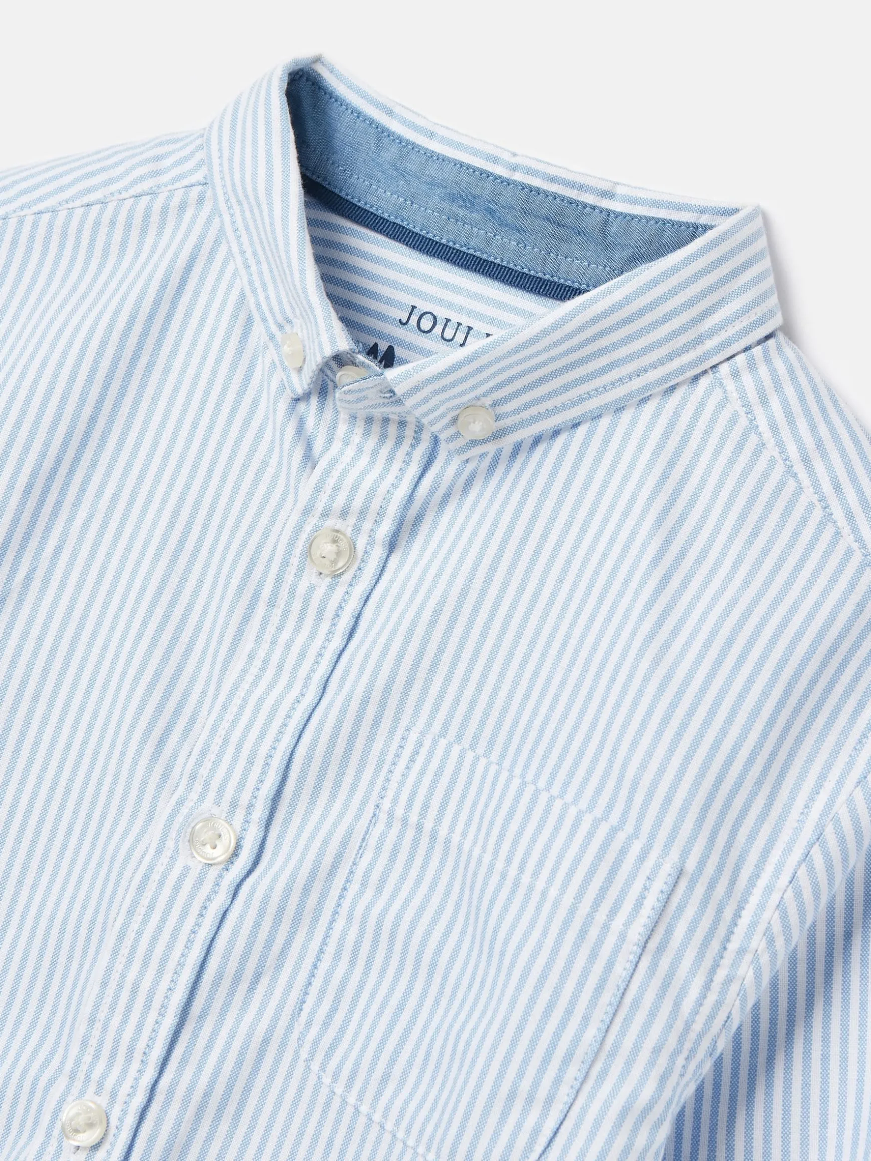 Boys' Oxford Blue Long Sleeve Striped Oxford Shirt