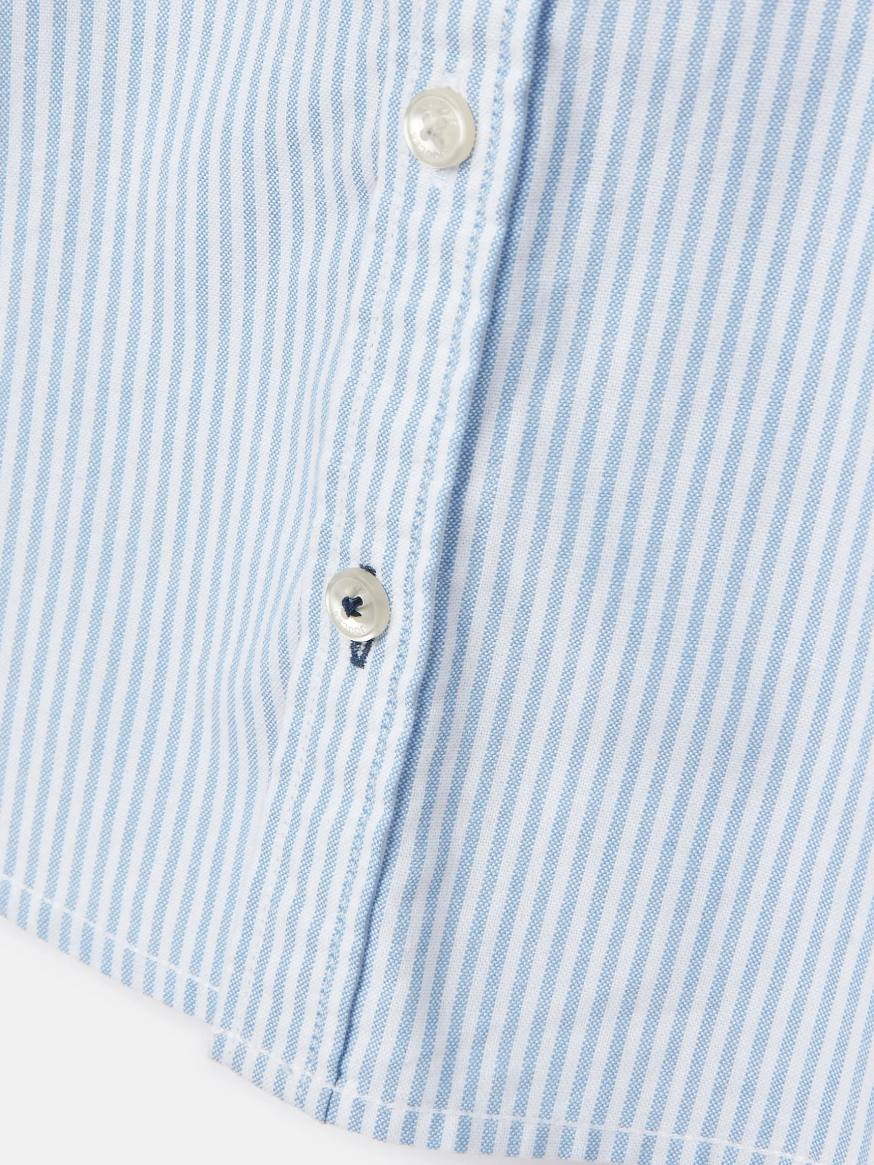 Boys' Oxford Blue Long Sleeve Striped Oxford Shirt