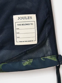 Boys' Rainwell Navy Dinosaur Waterproof Raincoat With Hood