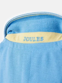 Boys' Woody Blue Pique Cotton Polo Shirt