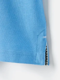 Boys' Woody Blue Pique Cotton Polo Shirt