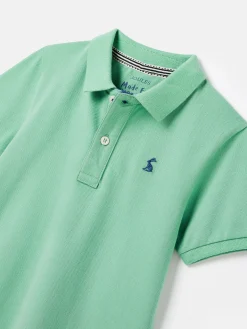 Boys' Woody Green Pique Cotton Polo Shirt
