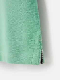 Boys' Woody Green Pique Cotton Polo Shirt