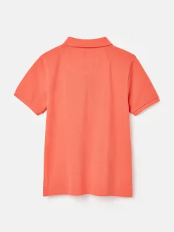 Boys' Woody Orange Pique Cotton Polo Shirt