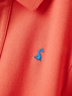 Boys' Woody Orange Pique Cotton Polo Shirt