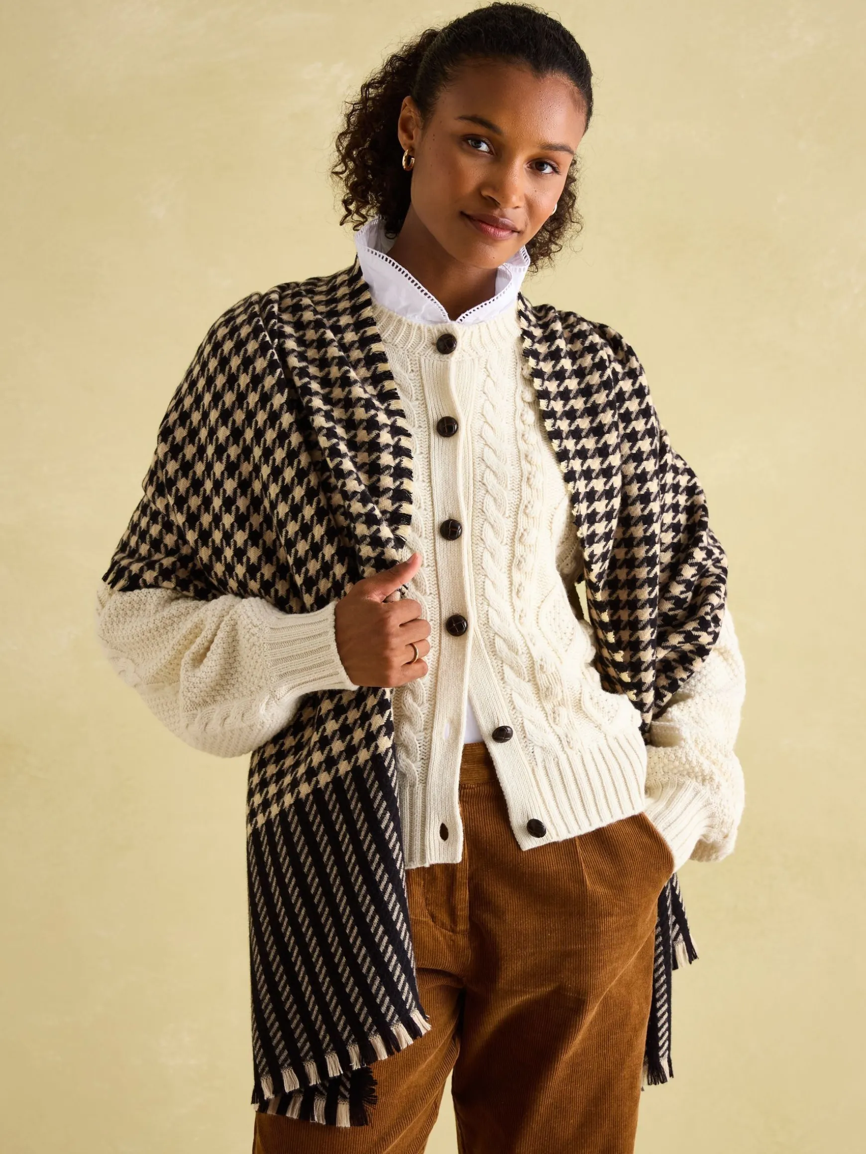 Bracewell Black & Brown Blanket Scarf