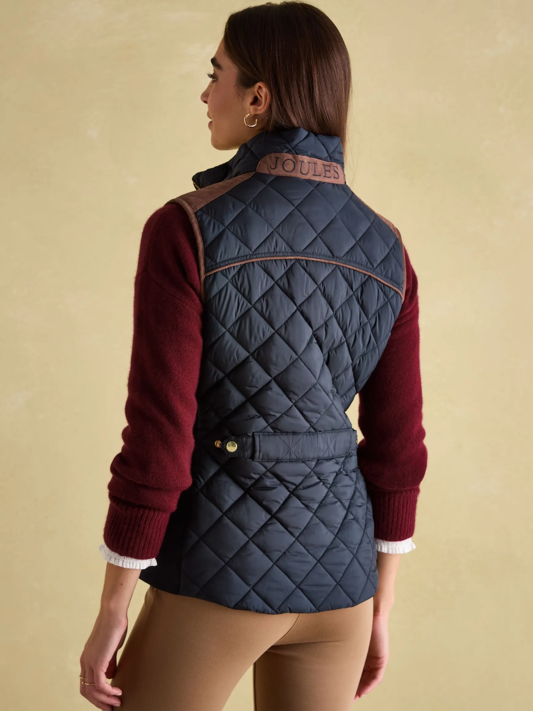 Braemar Luxe Navy Showerproof Diamond Quilted Gilet