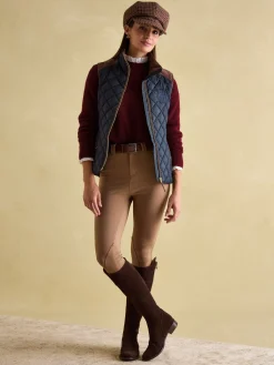 Braemar Luxe Navy Showerproof Diamond Quilted Gilet