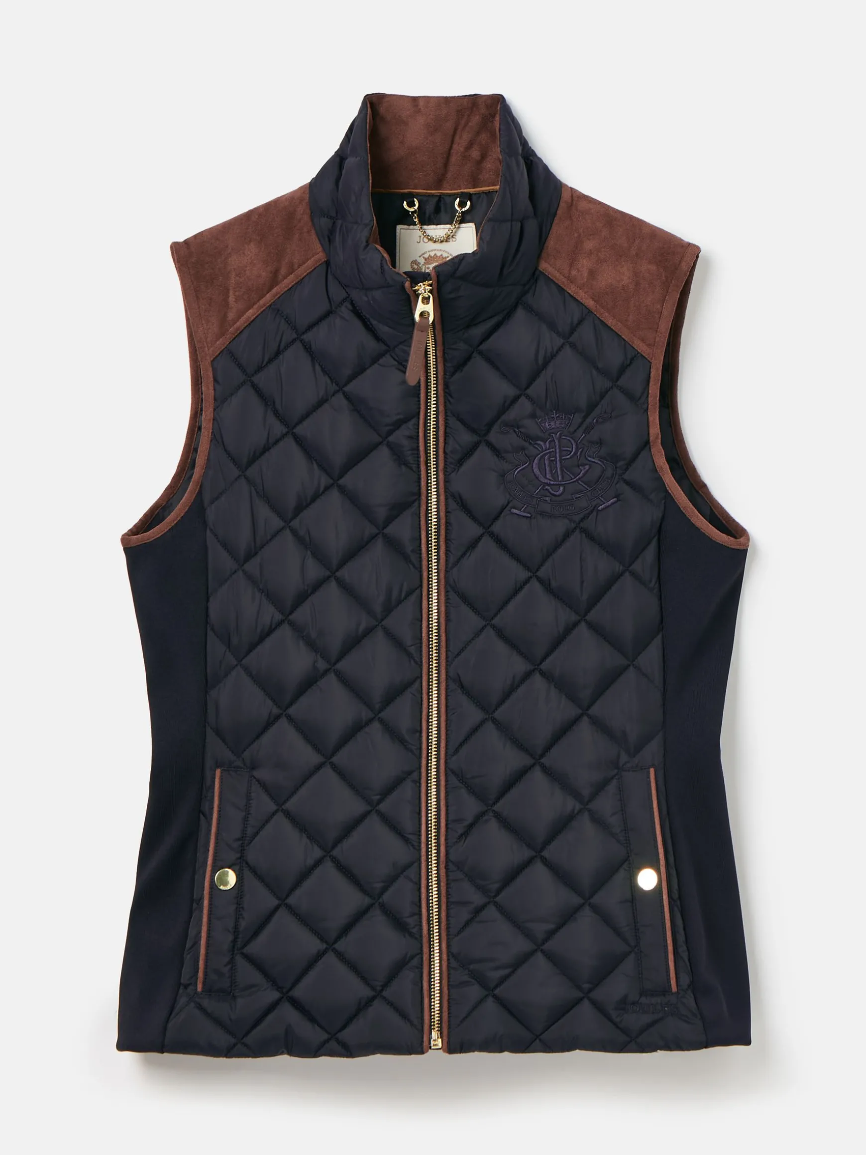 Braemar Luxe Navy Showerproof Diamond Quilted Gilet