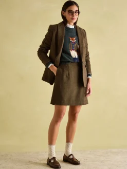 Bramble Brown Tweed Skirt