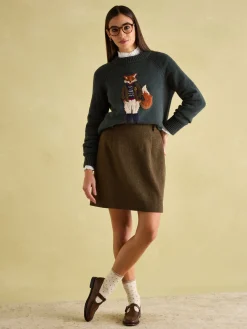 Bramble Brown Tweed Skirt
