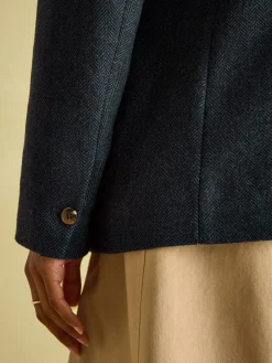 Bramble Navy Blue Tweed Blazer