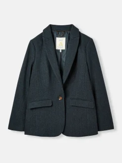 Bramble Navy Blue Tweed Blazer