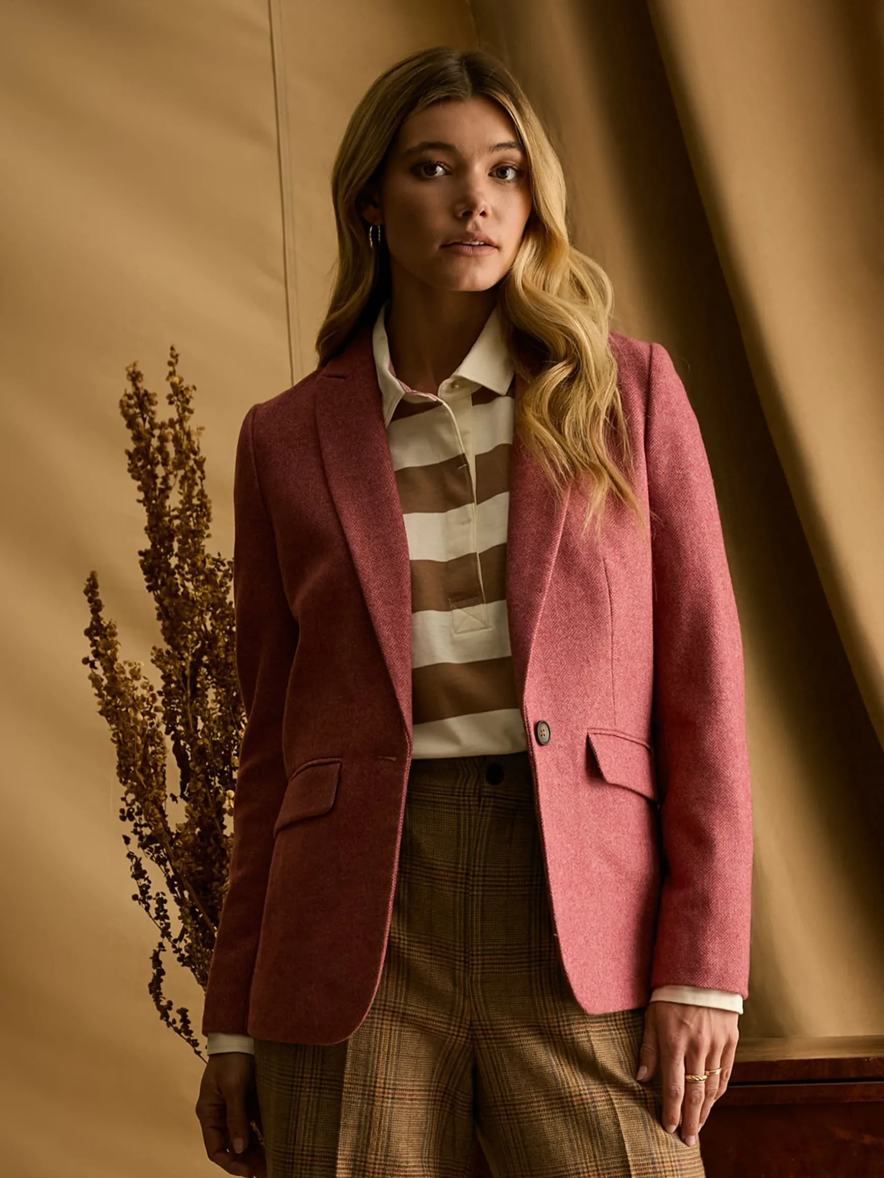 Bramble Pink Tweed Blazer