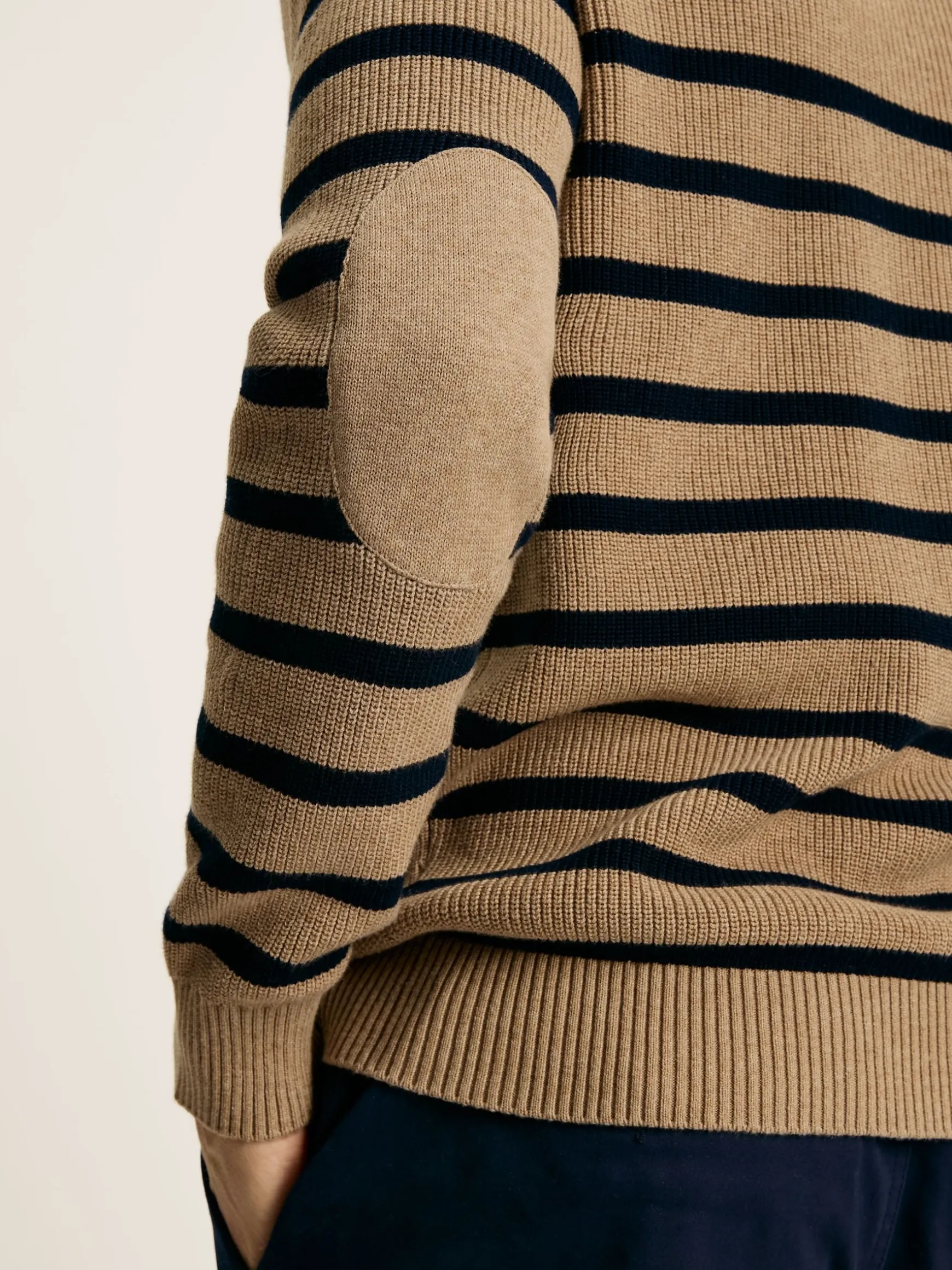 Breton Navy Stripe Crew Neck Knitted Jumper