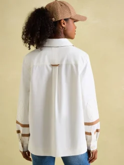 Brinley Cream Cotton Deck Shirt