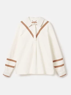 Brinley Cream Cotton Deck Shirt