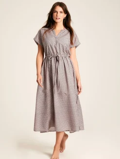 Brooke Green/Pink Printed Beach Dress