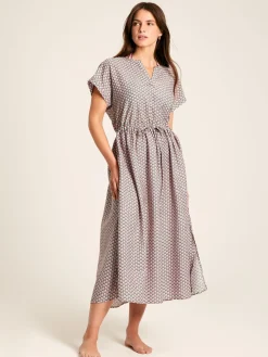 Brooke Green/Pink Printed Beach Dress