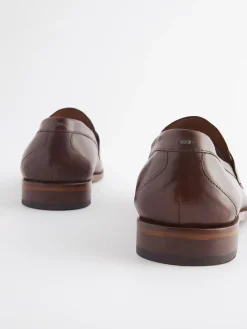 Brown Leather Penny Loafers