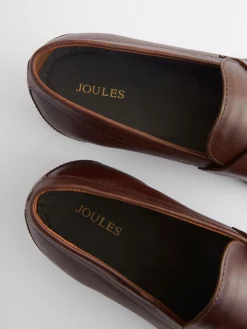 Brown Leather Penny Loafers