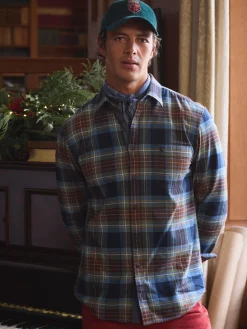 Buchanan Blue Soft Brushed Cotton Check Shirt