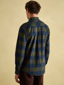Buchanan Green Soft Brushed Cotton Check Shirt