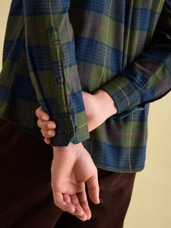 Buchanan Green Soft Brushed Cotton Check Shirt