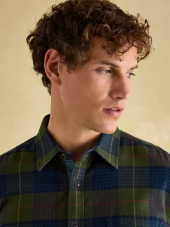 Buchanan Green Soft Brushed Cotton Check Shirt
