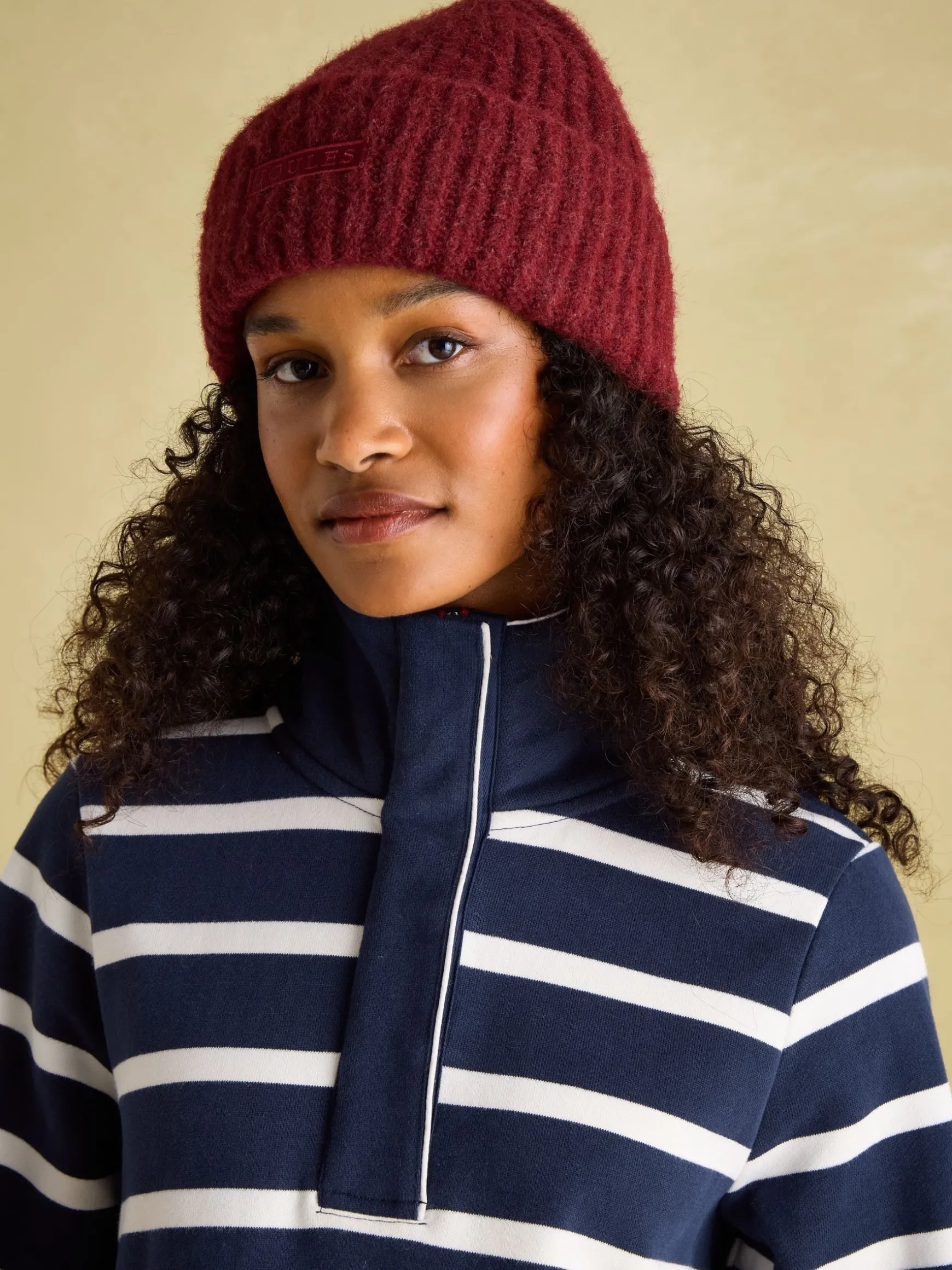 Burnham Navy Blue Funnel Neck Quarter Zip Sweatshirt