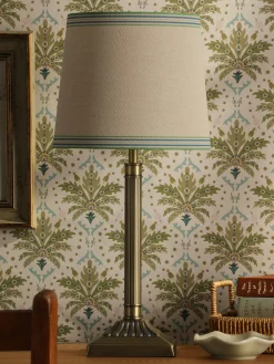 Buscot Brass Square Base Table Lamp