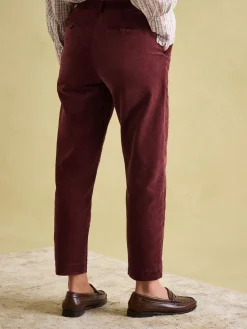 Calla Burgundy Corduroy Tapered Trousers