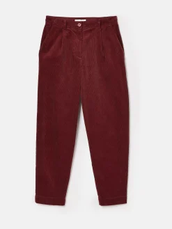Calla Burgundy Corduroy Tapered Trousers