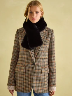 Callcott Black Faux Fur Scarf