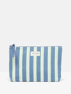 Carrywell Blue & White Striped Zip Pouch