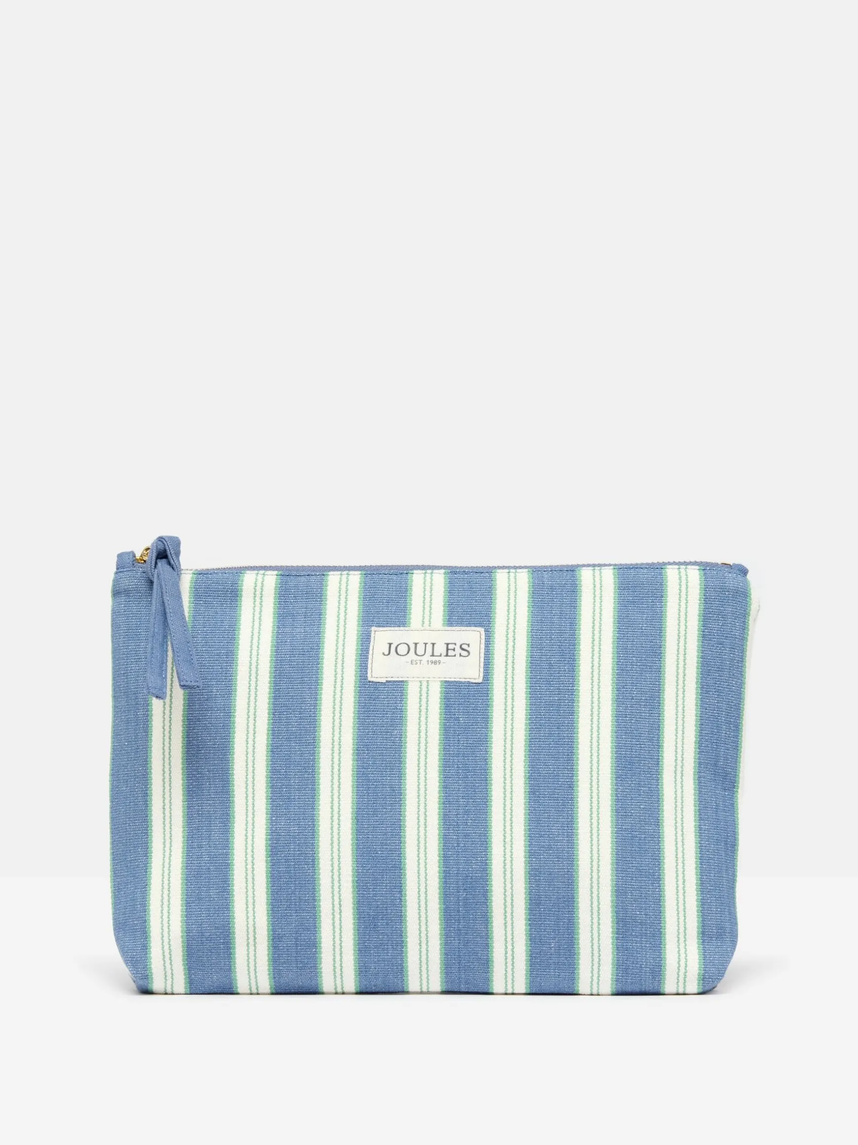 Carrywell Blue & White Striped Zip Pouch